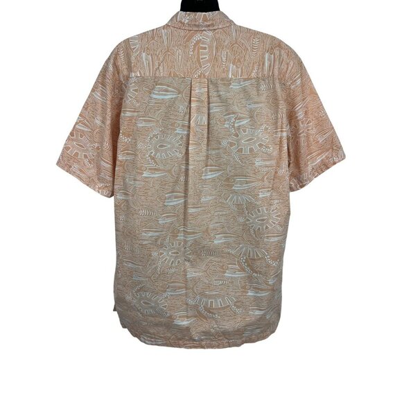 Cooke Street Honolulu Mens Short Sleeve Button Medium M Hawaiian Tribal EUC - Picture 5 of 8